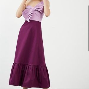 Anthropologie Hutch Color Block Bow-Tie Maxi Dress